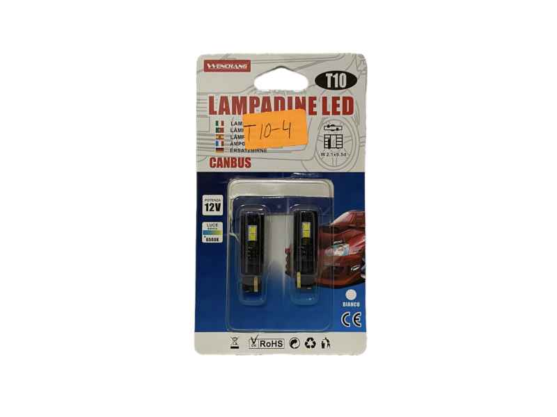 Крушка диод за габарит T10-4 6500K 12V 2 ...
