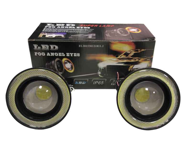 LED фарове за мъгла с Angel Eyes 89 мм