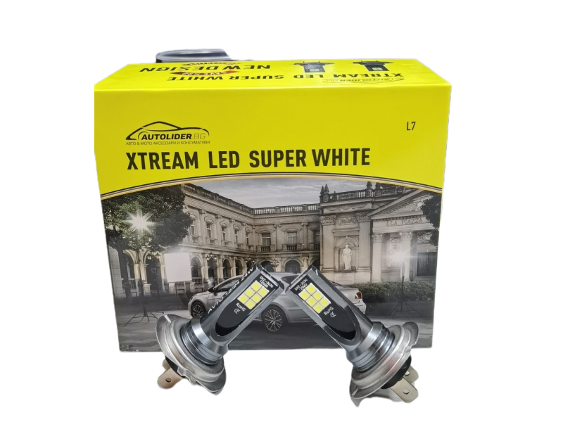 Н7 LED крушки за фар H7 L7 6500k 12 24V 2 бро...