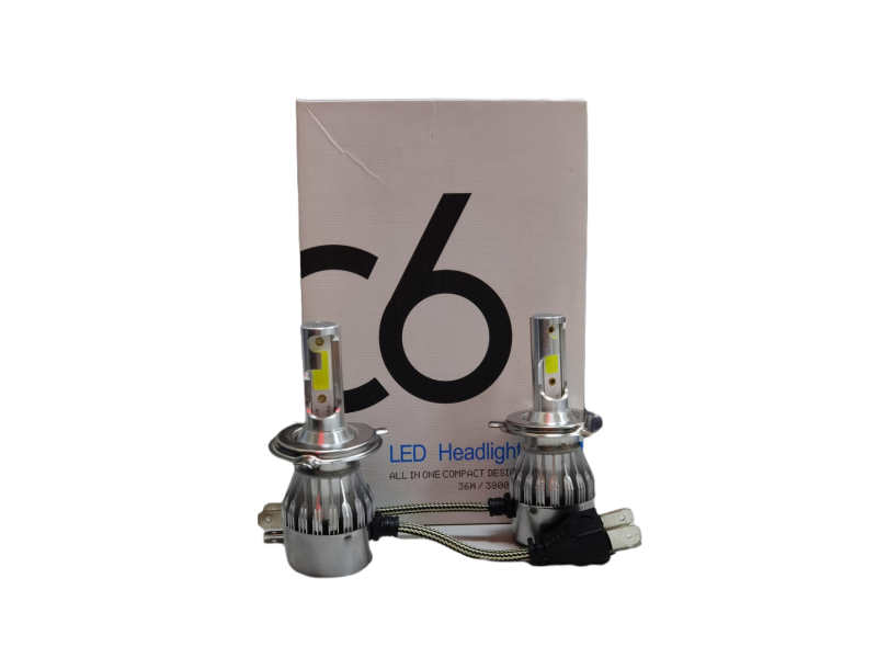 LED крушки за фар H4-C6 36W 6000K 36W бял 2 б...